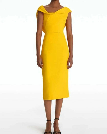 Customizable High Waist Summer Evening Dress with Stylish Back Split and Elegant Collar