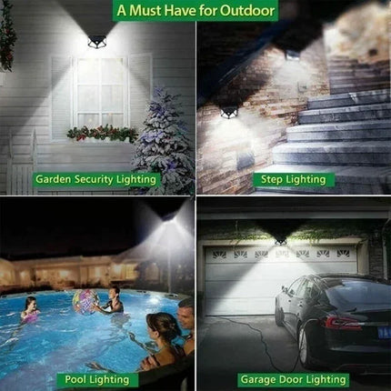 100 LED Solar Wall Lights with Motion Sensor – Outdoor Security Lamp