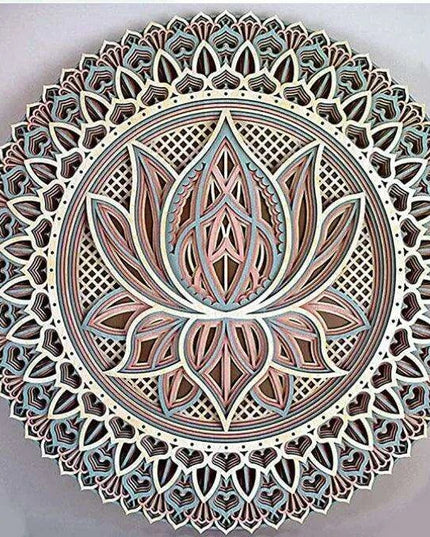 Elegant Bohemian Lotus Mandala Metal Wall Art for a Serene Home Atmosphere