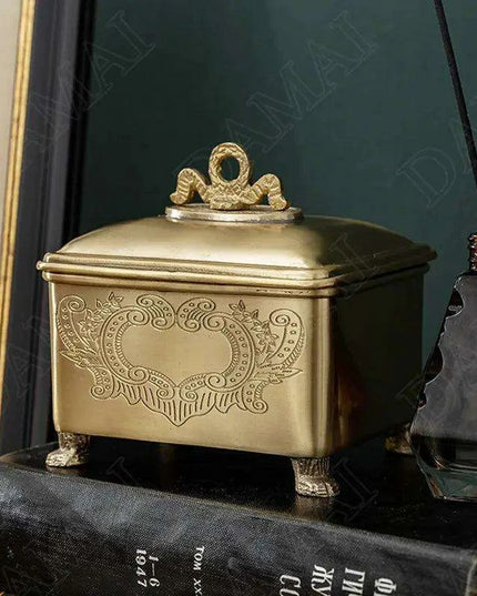 Chic Brass Decorative Storage Jar for Candy and Jewelry - Elevate Your Home Aesthetics