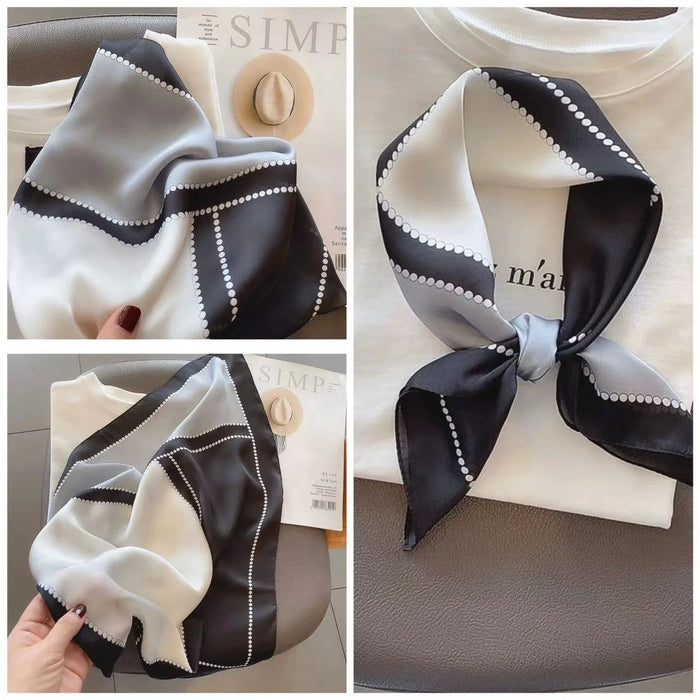 Lavish Charm: Deluxe Faux Silk Scarf for All Occasions