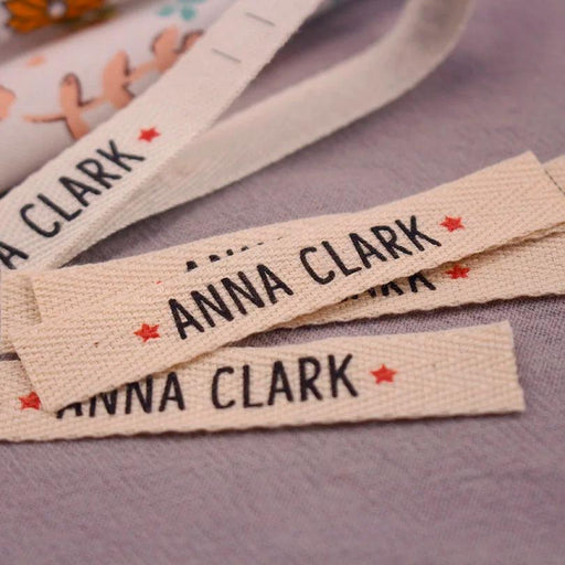 Personalized Eco-Friendly Organic Cotton Twill Labels for Handmade Crafts - Custom Designs & Free Shipping