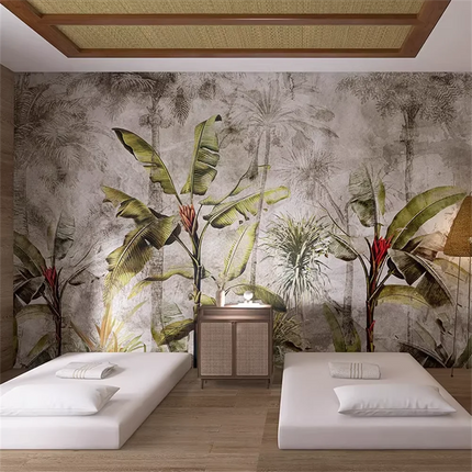 Decorative Wallpaper Store Vintage Southeast Asian Tropical Wallpaper