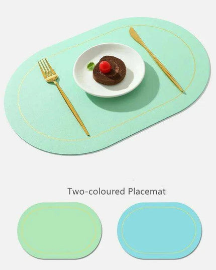 Elegant PVC Leather Table Mats - Modern & Functional