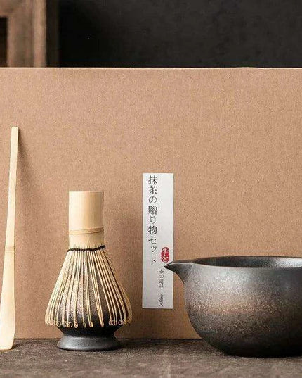 Zen Matcha Tea Set with Bamboo Whisk and Spoon