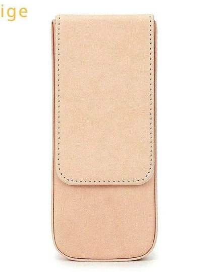 Elegant Genuine Leather Pen Organizer - Stylish Storage for Office and Travel