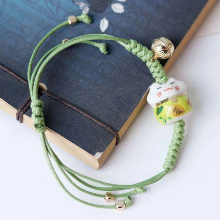 Charming Red Cord Lucky Cat Bracelet - A Thoughtful Gift for Women and Girls