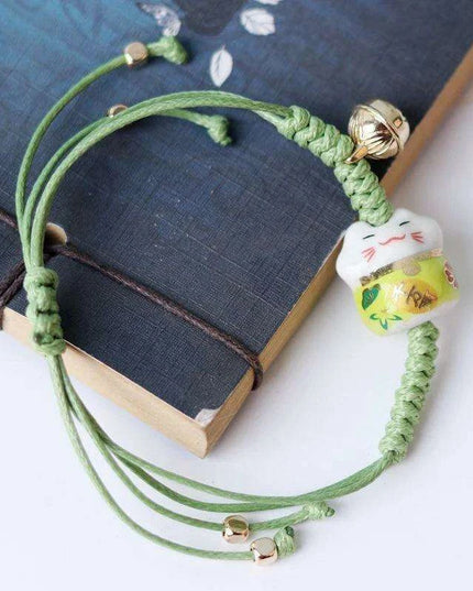 Charming Red Cord Lucky Cat Bracelet - A Thoughtful Gift for Women and Girls