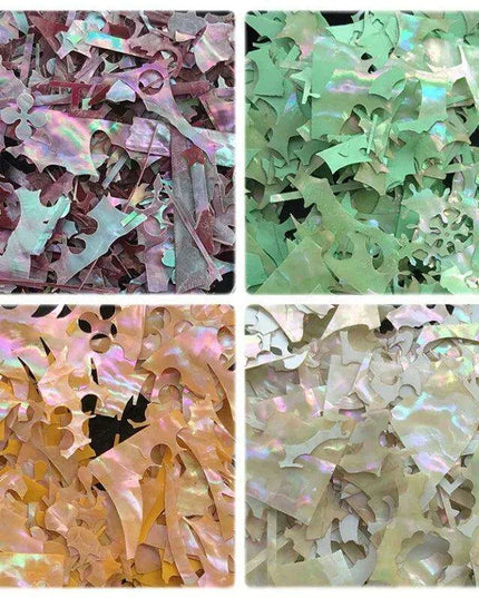 50g Iridescent Abalone Shell Slices for Creative Nail Art and Craft Projects