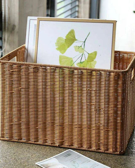 Chic Handwoven Multi-Functional Storage Basket - Stylish Organizer for Clothes, Groceries, and More for Any Space