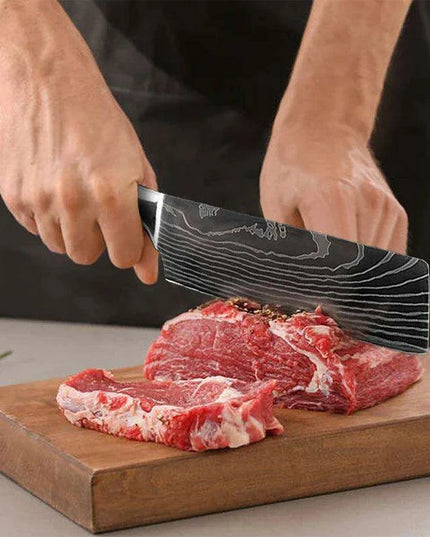 Exquisite Damascus Steel Chef Knife Collection - 1-10Pcs Japanese Santoku and Utility Knives for Culinary Excellence