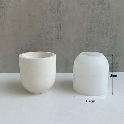 Personalized Round Silicone Mold for Unique Candle and Succulent Creations - Enhance Your Home Decor