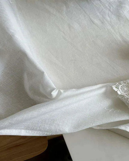 Exquisite Floral Lace Embroidered Cotton Tablecloth - Ideal for Weddings and Elegant Home Styling