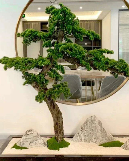 Lifelike Large Artificial Pine Bonsai Tree for Stunning Home and Garden Decor