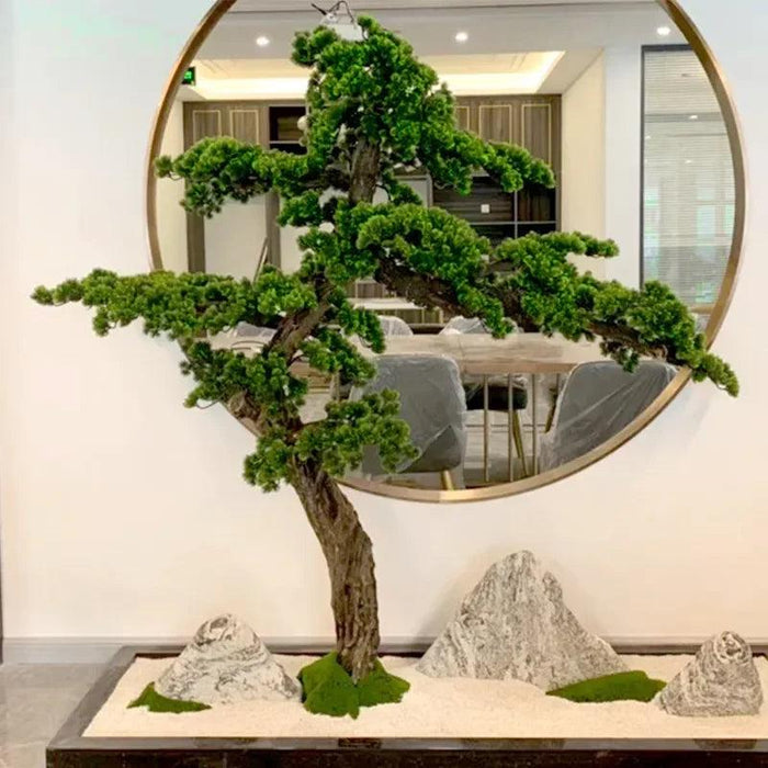 Lifelike Large Artificial Pine Bonsai Tree for Stunning Home and Garden Decor