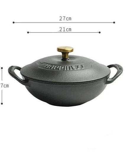 Heritage-Inspired Durable Cast Iron Soup Pot for Gourmet Slow Cooking