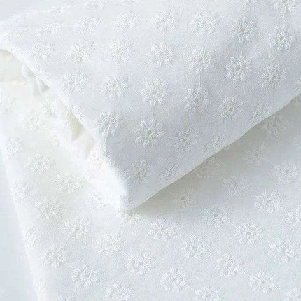 Elegant 100% Cotton White Lace Material