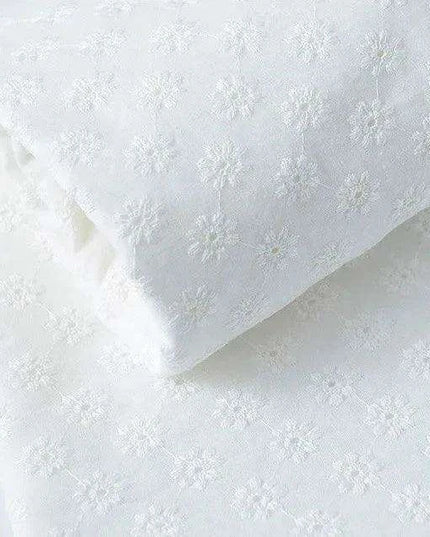 Elegant 100% Cotton White Lace Material