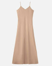 Tan satin dress / XS