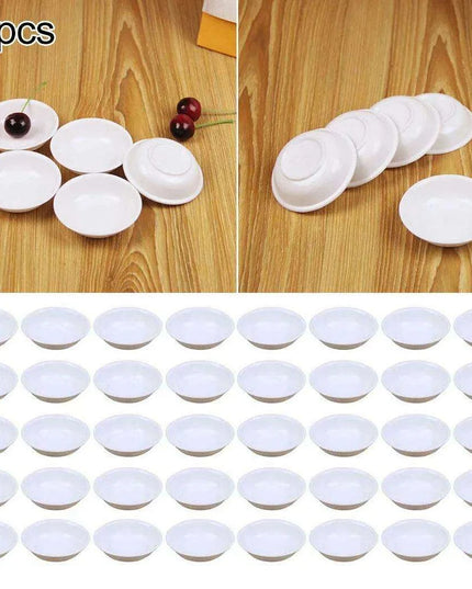 40-Piece Durable Plastic Sauce and Condiment Dish Set - Versatile Dipping Bowls