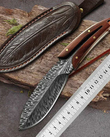 All-Purpose Carbon Steel Knife for Kitchen and Outdoor Use