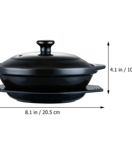 Stylish Ceramic Stew Pot Collection with Dual Handles and Serving Tray
