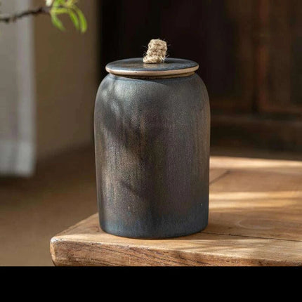 Elegant Vintage Gilt Ceramic Tea Pot - Artistic Storage Solution and Stylish Home Accent