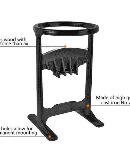 Artisan Cast Iron Log Splitting Wedge - Essential Tool for Camping and Outdoor Adventures