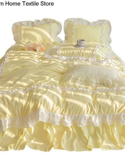 Sumptuous Korean-Style Washed Cotton Bedding Ensemble with Elegant Envelope Pillowcase Design