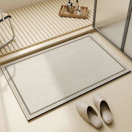Chic Diatomite Bath Mat Set - Stylish Water-Absorbing Toilet Ensemble