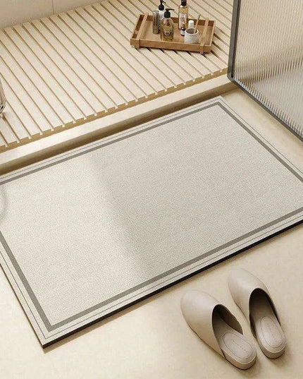 Chic Diatomite Bath Mat Set - Stylish Water-Absorbing Toilet Ensemble