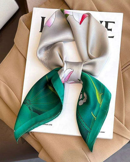 Elegant Satin Square Shawl Hijab: Luxurious 70x70cm Bandana for Women