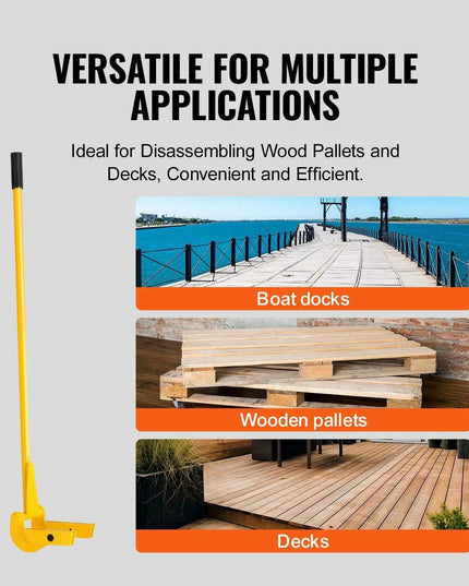 Heavy-Duty 41-Inch Carbon Steel Pallet Pry Bar Tool for Efficient Woodworking