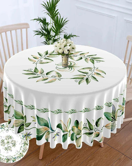 Chic 63-Inch Waterproof Dining Tablecloth: Wrinkle-Free Polyester Elegance