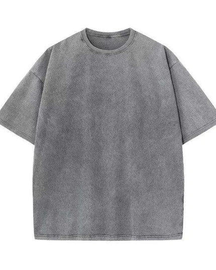 Men's Retro Loose Fit Heavy Cotton Casual T-Shirts - Short Sleeve Vintage Tees for Every Occasion