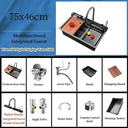 Sustainable Elegance: 304 Stainless Steel Waterfall Faucet for Modern Kitchens