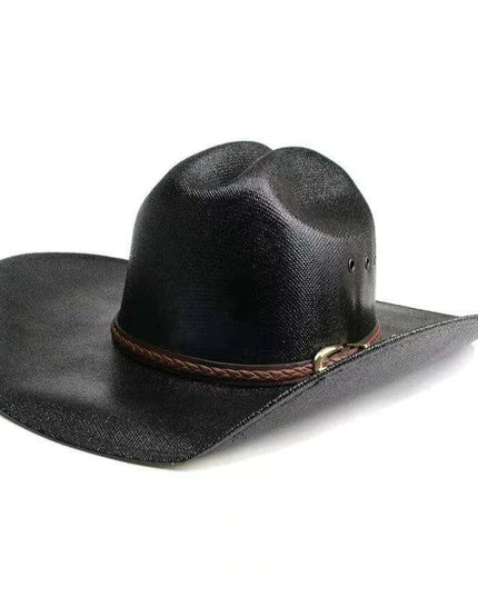 Stylish Handwoven Straw Cowboy Hat - Unisex Summer Sun Protection for 2023