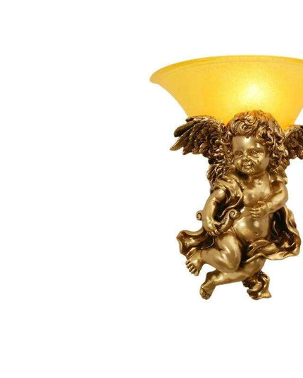 Whimsical Nordic Angel Resin Wall Lights - Unique LED Decor for Indoor Spaces