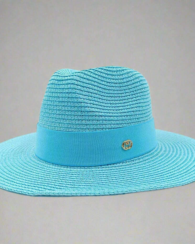 Chic Macaron White Straw Hat for Summer Travel - Essential Sun Protection for Beach Days 2023