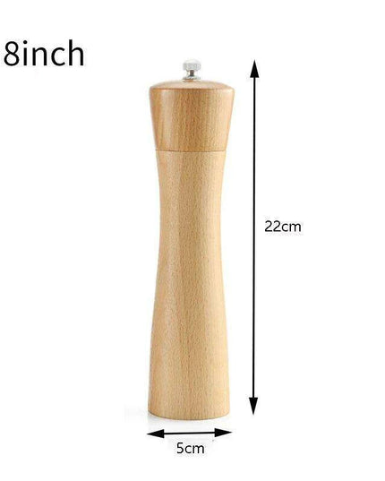 Elegant Solid Wood Adjustable Salt and Pepper Mill Set for Outdoor Dining