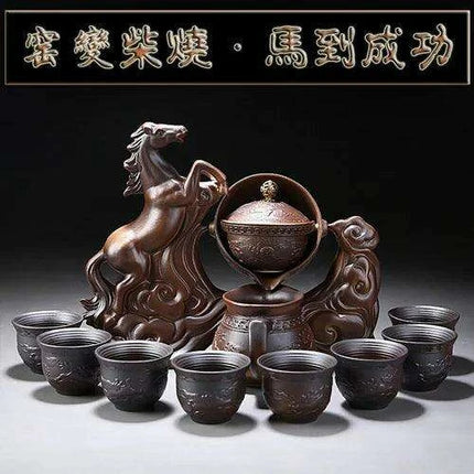Portable Elegant Gongfu Tea Ceremony Set with Classic Teapot and Infuser
