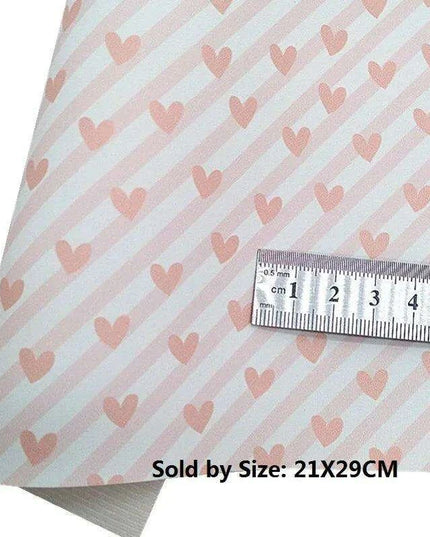 Chic Pink Leather Craft Sheets - Elegant Honeycomb and Heart Designs for Inspiring DIY Creations