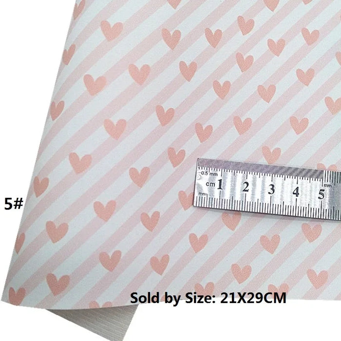 Pink Sparkle Leather Craft Sheets - Unique Honeycomb and Heart Design for Elegant DIY Creations