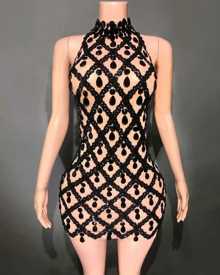 Radiant Rose Pink Sequin Mesh Bodycon Dress - Perfect for Celebratory Occasions