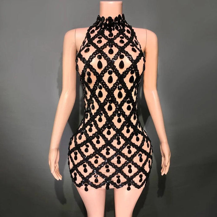Radiant Rose Pink Sequin Mesh Bodycon Dress - Perfect for Celebratory Occasions