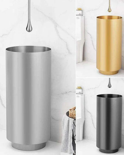 Sophisticated 304 Stainless Steel Round Pedestal Sink