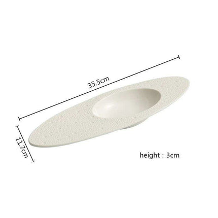 Elegant Oval Ceramic Dining Set: Enhance Your Home and Restaurant Meals