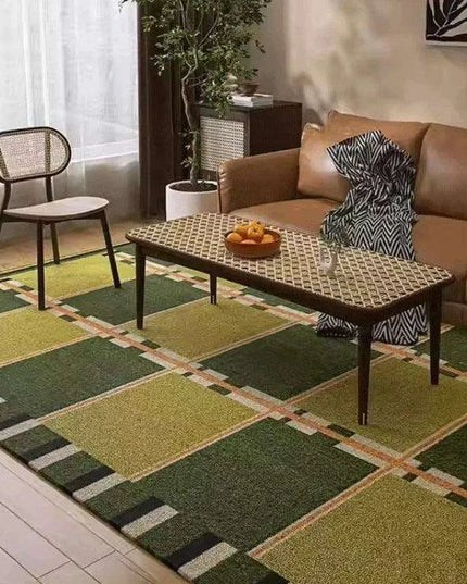 Luxurious Green Tartan Area Rug for Stylish Home Interiors