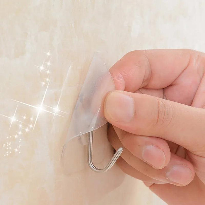 Moisture-Resistant Wall Hooks Set for Seamless Kitchen and Bathroom Organization