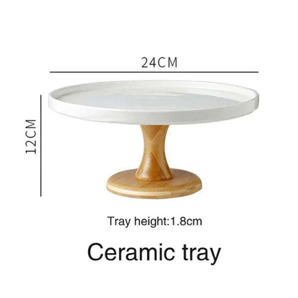 Elegant Nordic Wooden Dessert Stand with Elevated Fruit Display for Gourmet Events